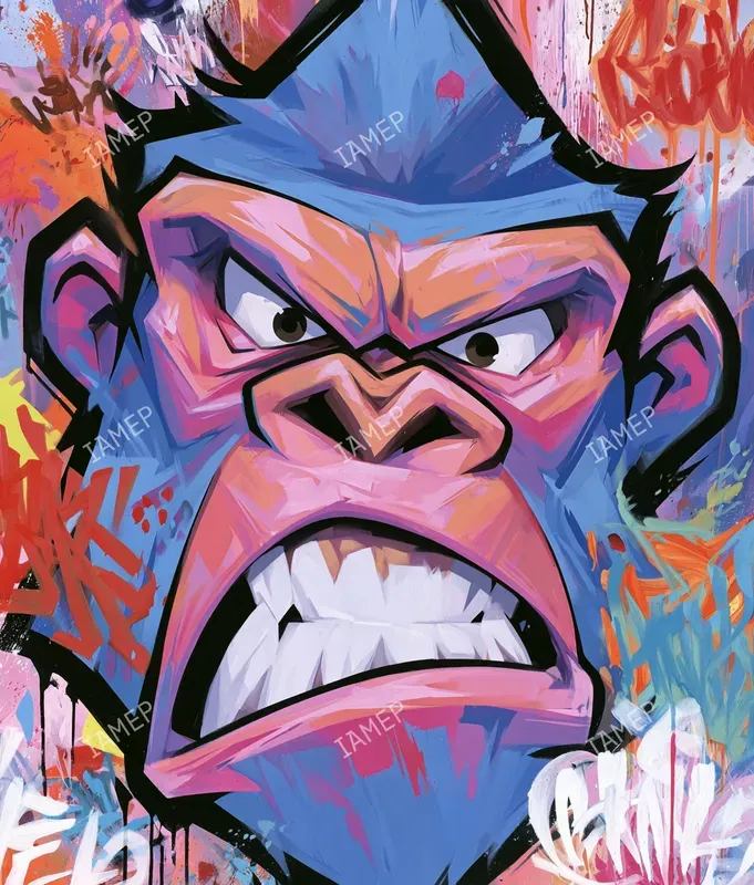Graffiti Animal Rage Portraits