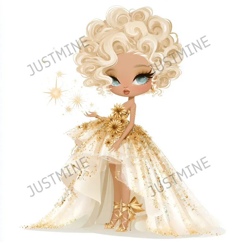 Space Fashion Girls Clipart