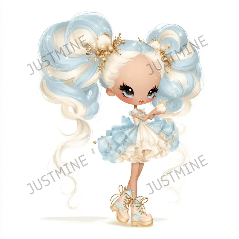 Space Fashion Girls Clipart