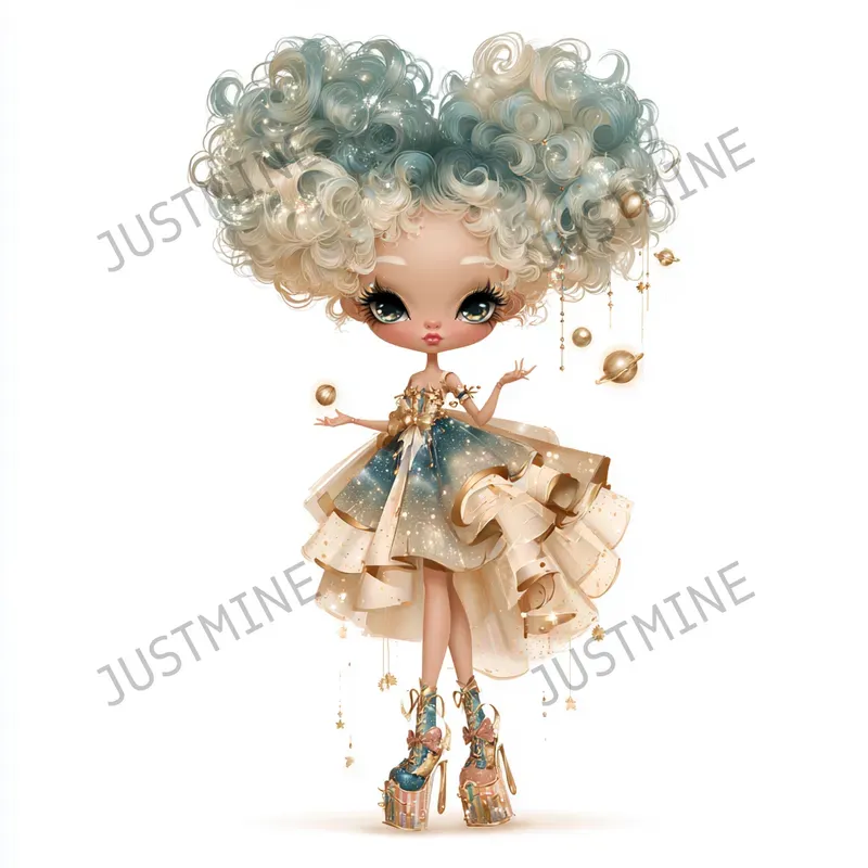 Space Fashion Girls Clipart