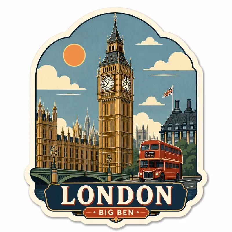 Retro Travel Sticker Packs