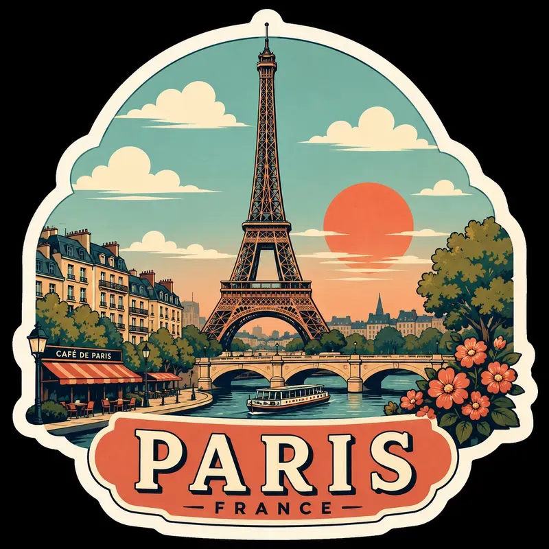 Retro Travel Sticker Packs