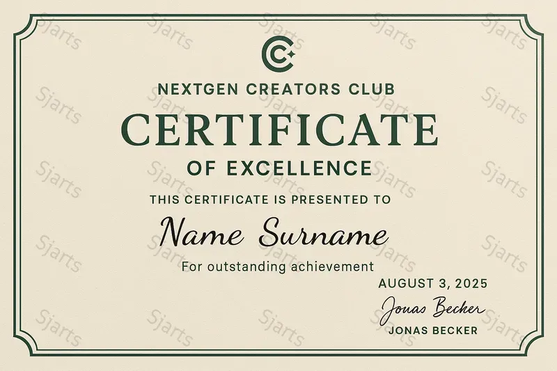 Realistic Certificate Templates
