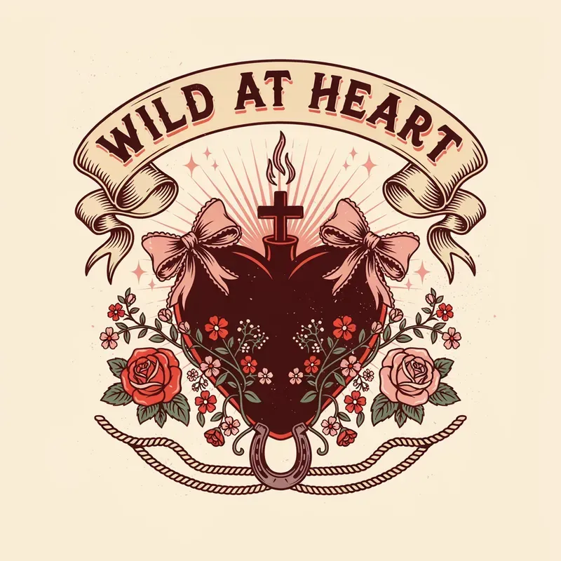 Coquette Western Tattoo Tshirt Art