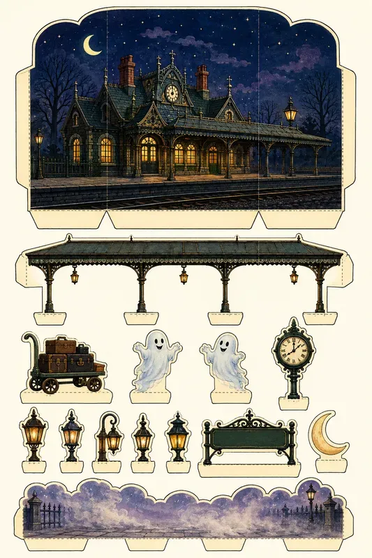 Halloween Pop Up Scene Cutout Cards