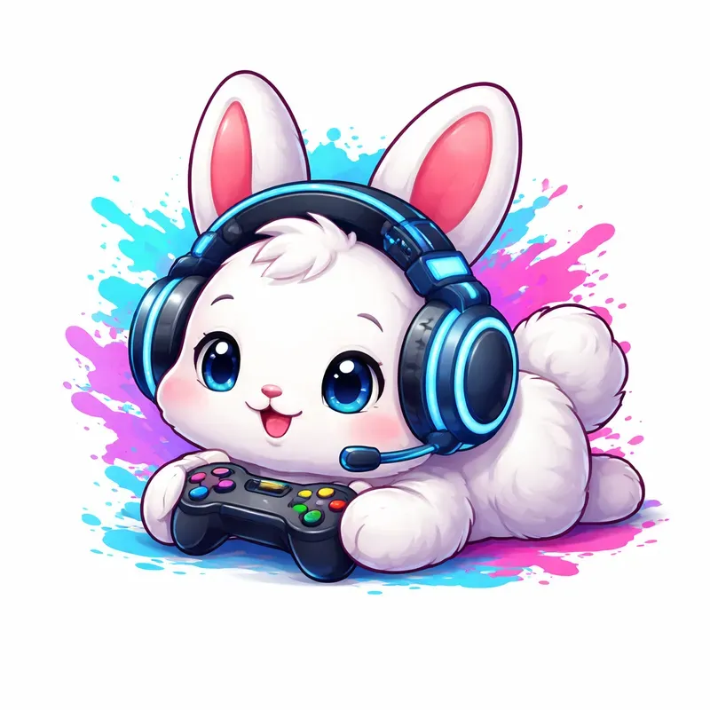 Compact Neon Gaming Mascot Logos