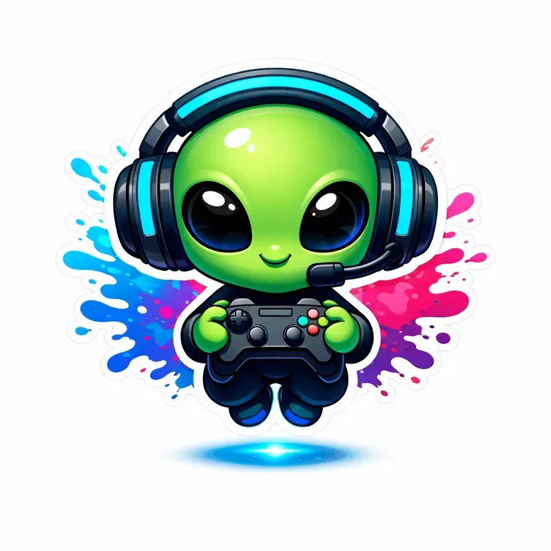 Compact Neon Gaming Mascot Logos
