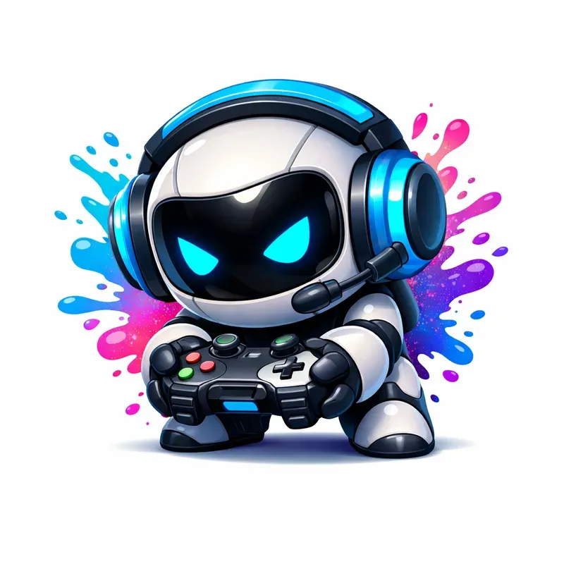 Compact Neon Gaming Mascot Logos