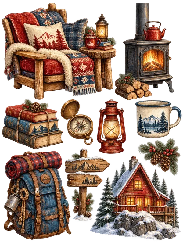 Cozy Cottagecore Ephemera Sticker Sets