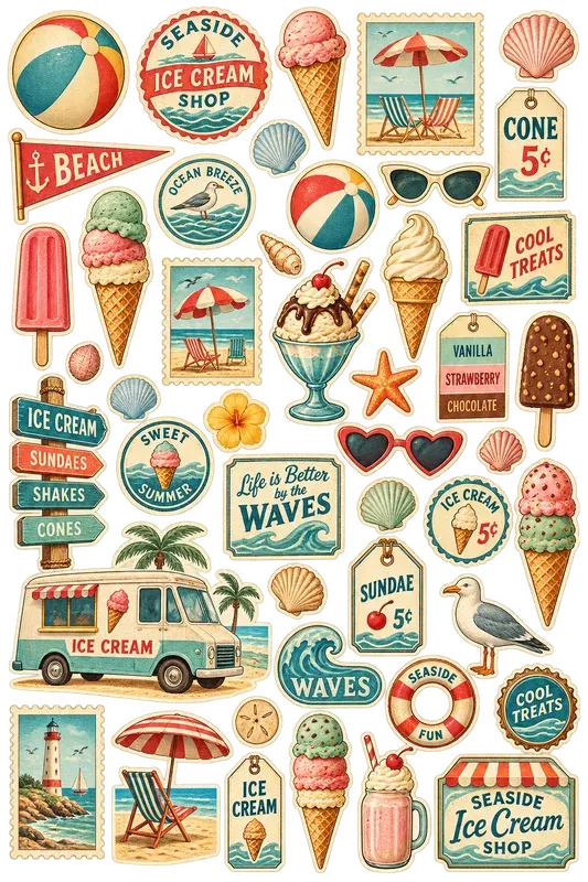 Vintage Ice Cream Parlor Ephemera