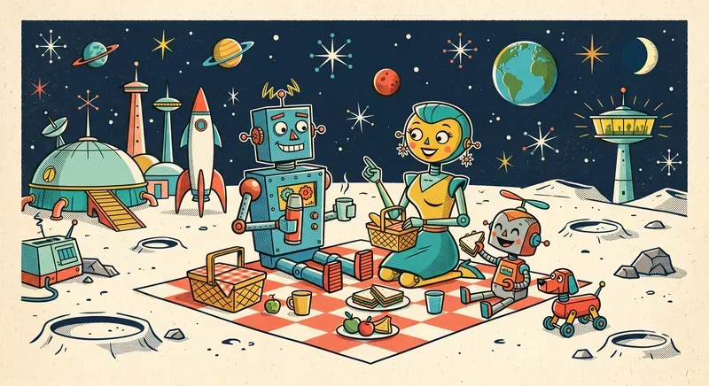 Atomic Age Midcentury Illustrations