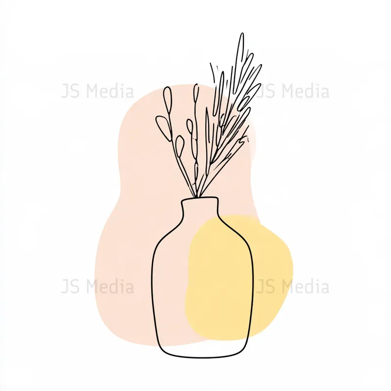 Minimal Line Art Pastel Patch Icons