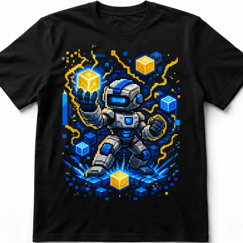 Retro Pixel Adventure Tee Designs