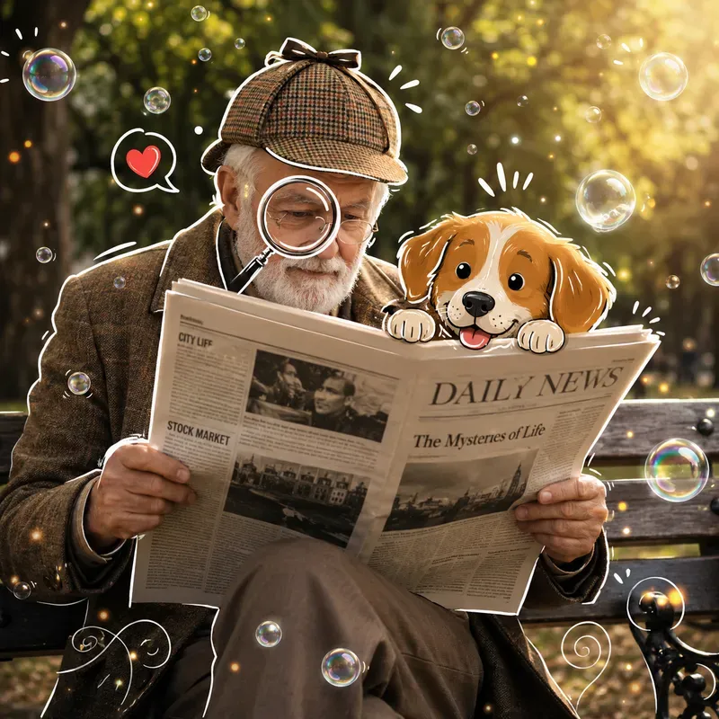 Photo And Cartoon Doodle Art