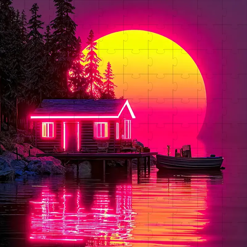 Synthwave Neon Glow Retro Renders
