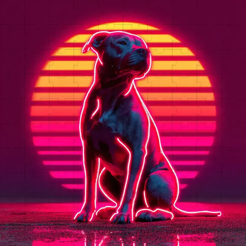 Synthwave Neon Glow Retro Renders
