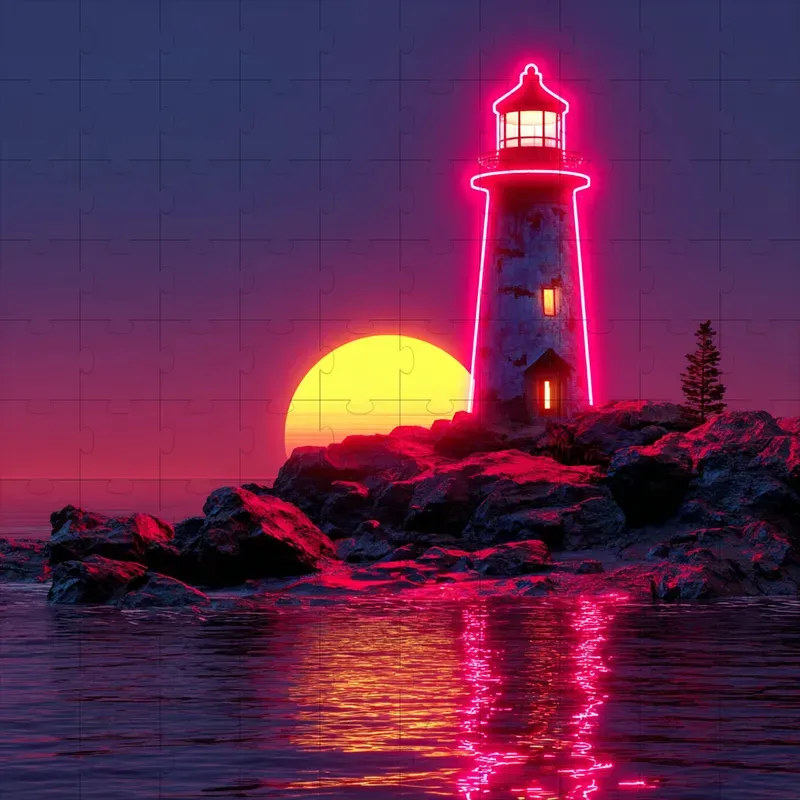 Synthwave Neon Glow Retro Renders