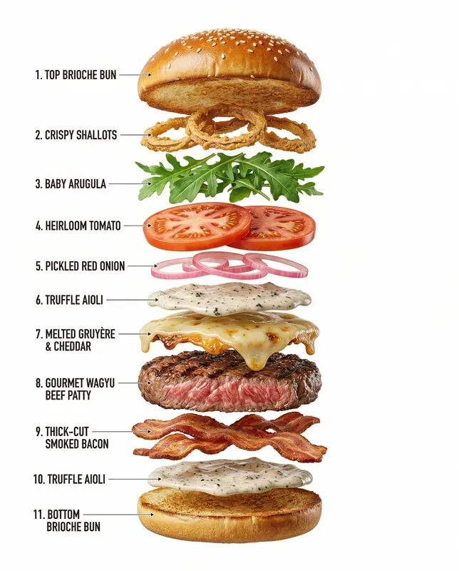 Technical Exploded Recipe Infographics