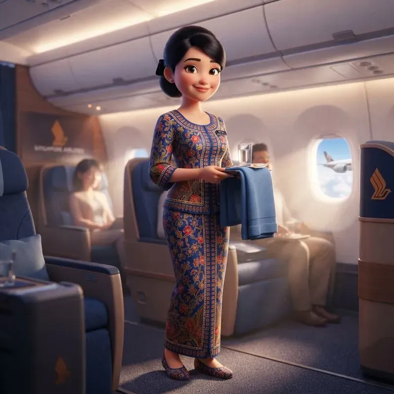 Flight Attendant 3D Art