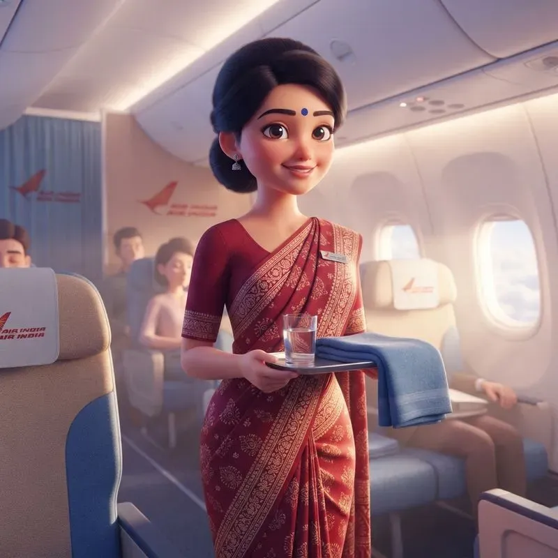 Flight Attendant 3D Art