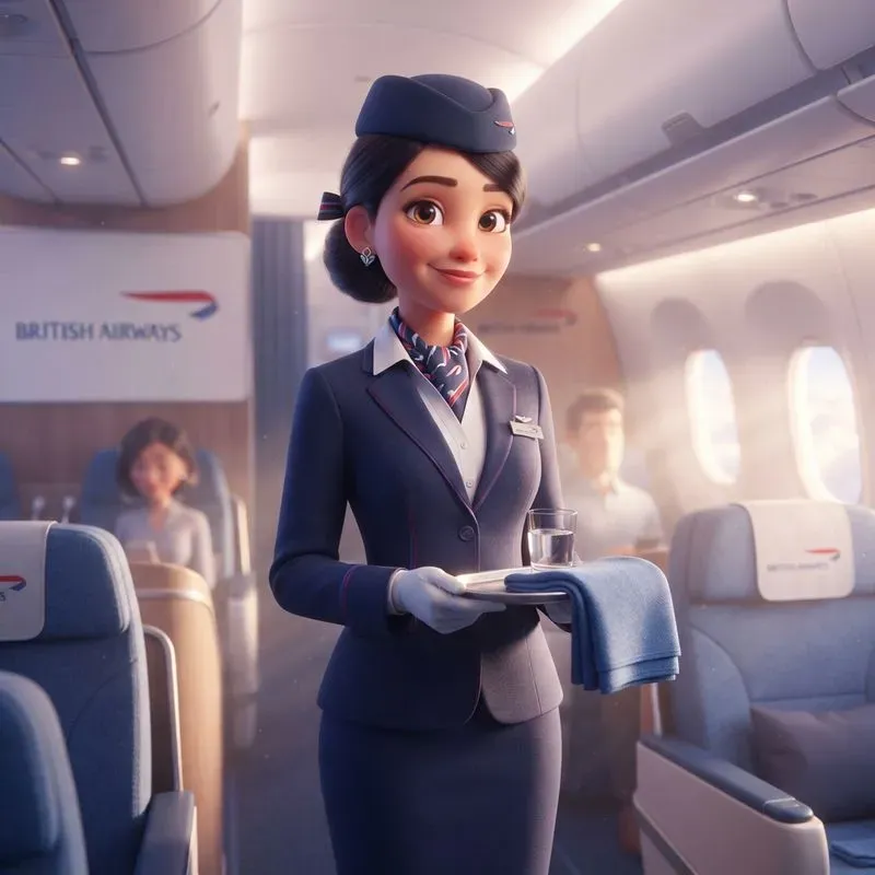 Flight Attendant 3D Art