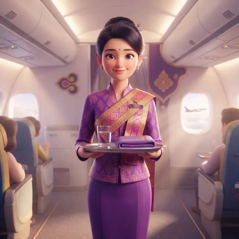 Flight Attendant 3D Art