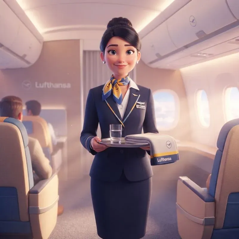 Flight Attendant 3D Art