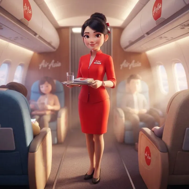 Flight Attendant 3D Art