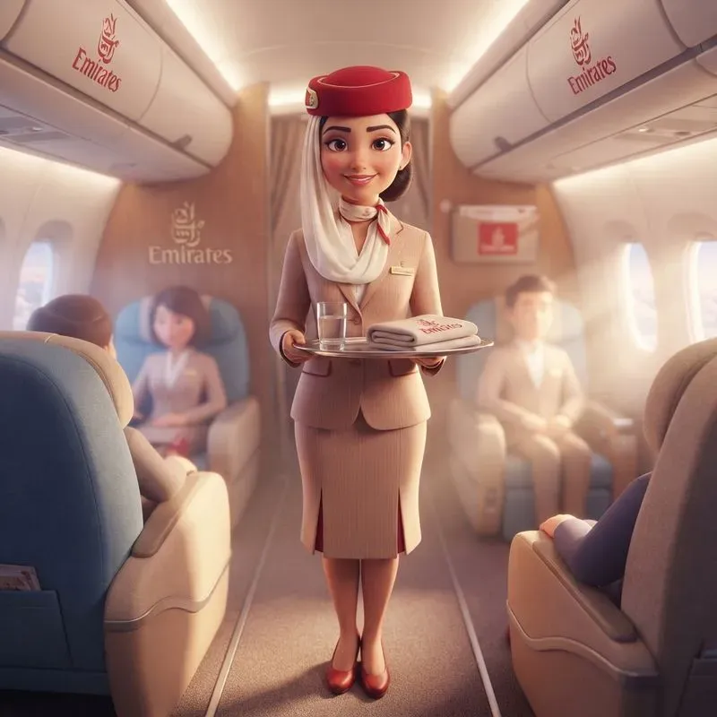 Flight Attendant 3D Art