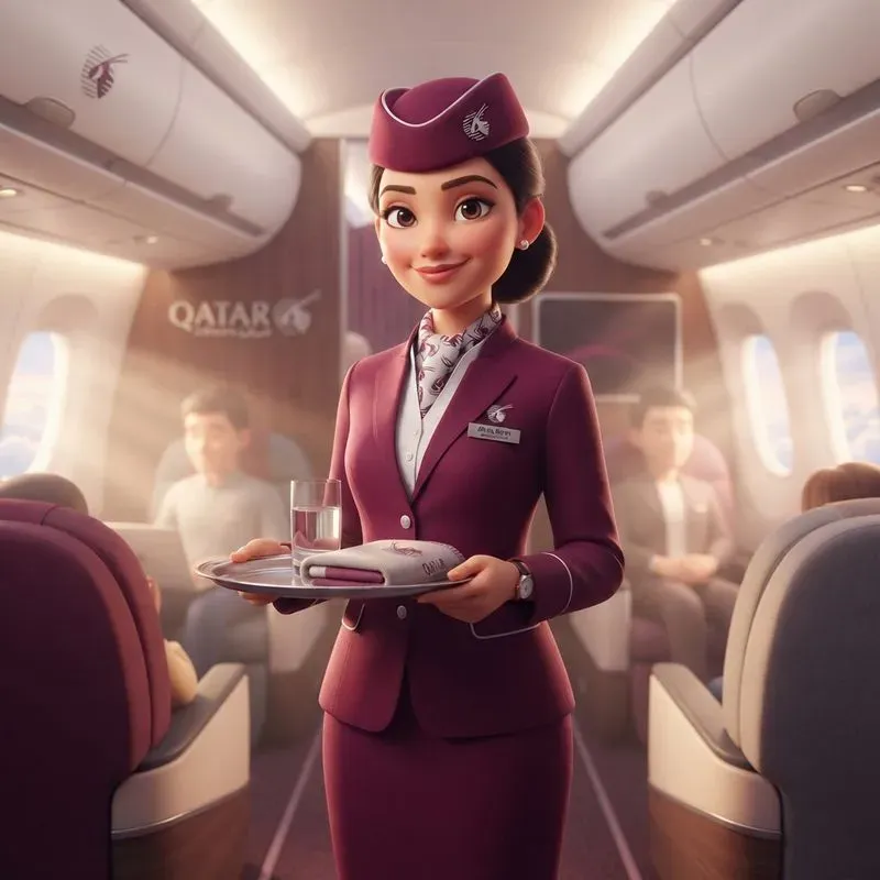 Flight Attendant 3D Art