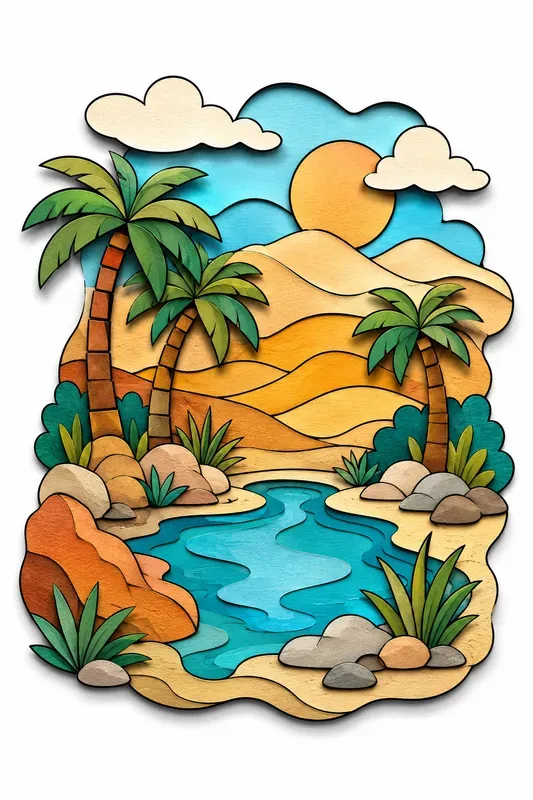 Cute Layered Paper Landscape Creators