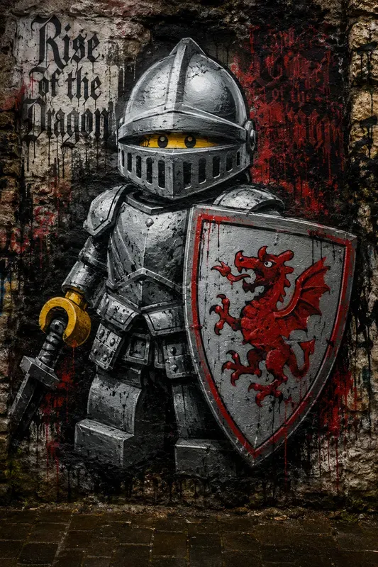 Urban Minifigure Graffiti Art