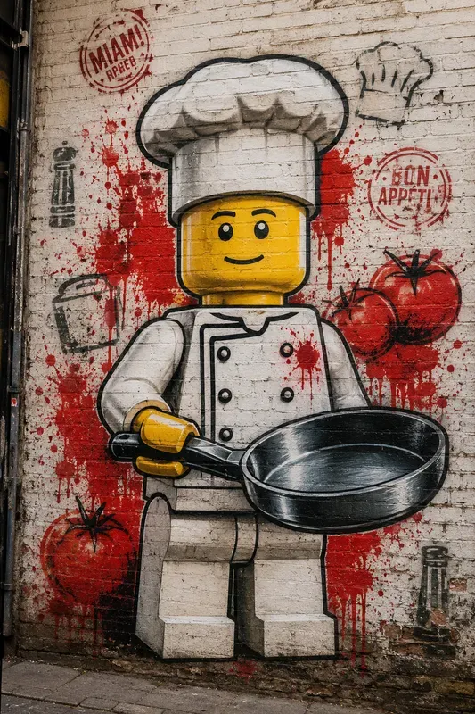 Urban Minifigure Graffiti Art