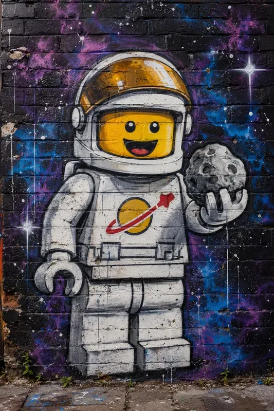 Urban Minifigure Graffiti Art