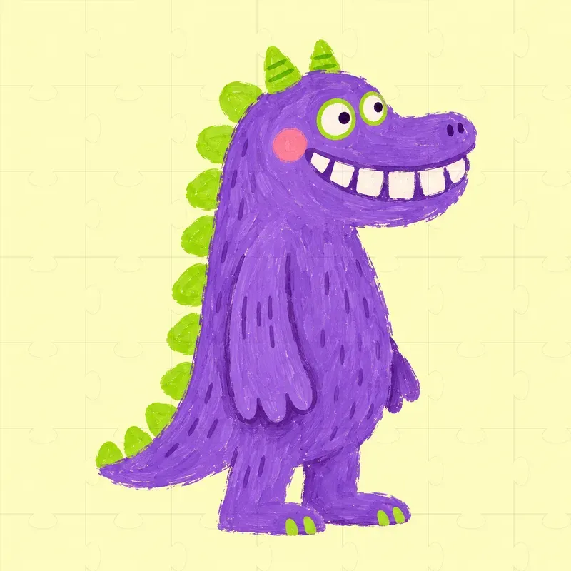 Naive Kids Handdrawn Quirky Creatures