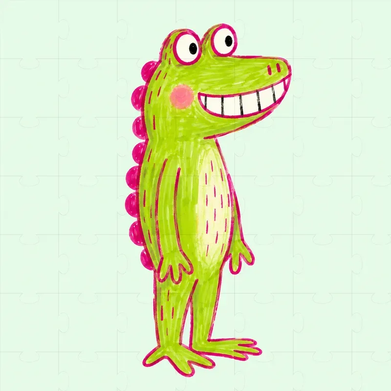 Naive Kids Handdrawn Quirky Creatures