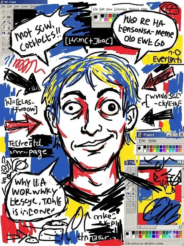 Ms Paint Style Character Drawings Art