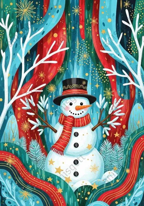 Whimsical Christmas Collage Wall Art