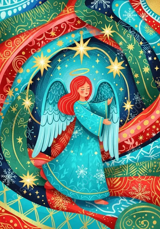 Whimsical Christmas Collage Wall Art