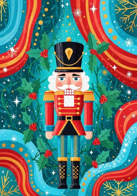 Whimsical Christmas Collage Wall Art
