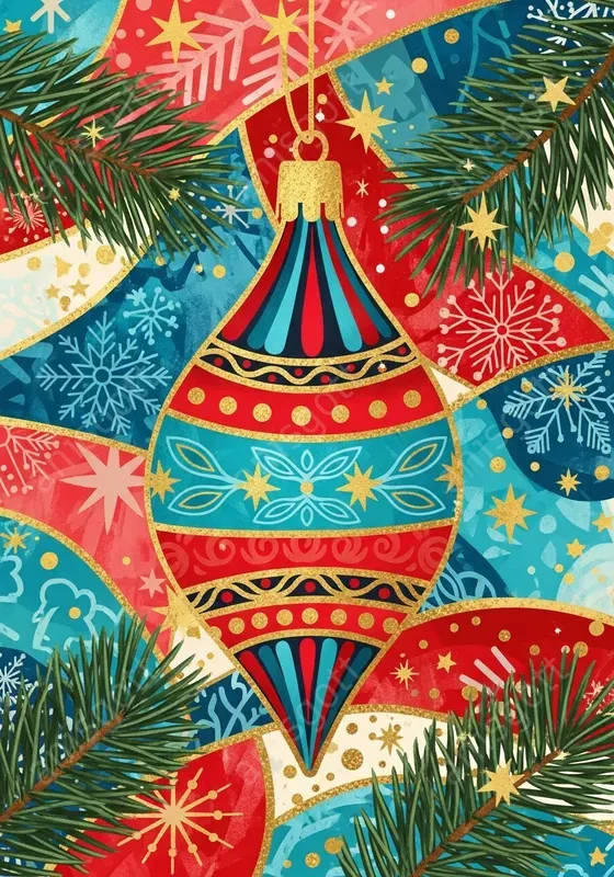 Whimsical Christmas Collage Wall Art