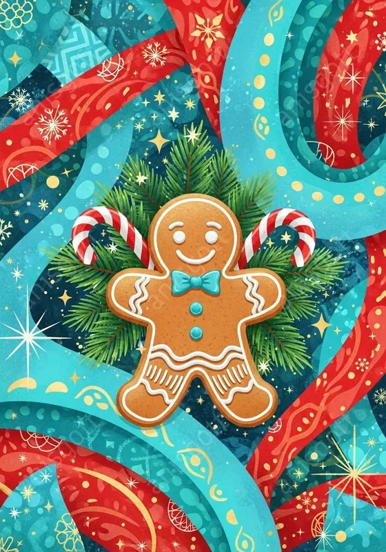 Whimsical Christmas Collage Wall Art