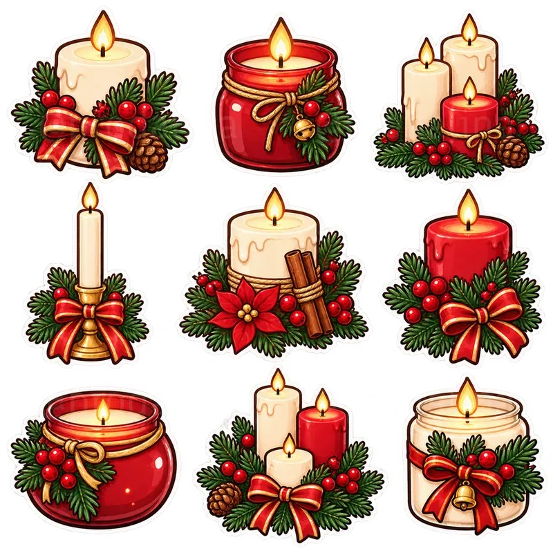 Cozy Christmas Kawaii Stickers