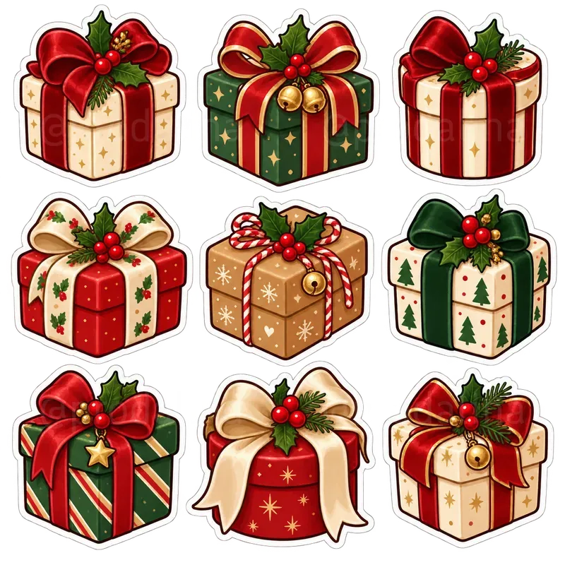 Cozy Christmas Kawaii Stickers