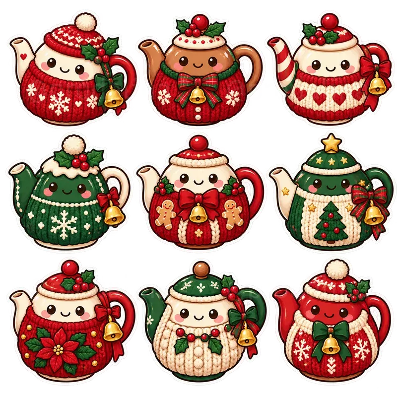 Cozy Christmas Kawaii Stickers