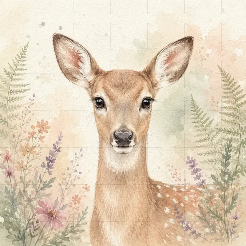 Hand Painted Forest Animal Nursery Art