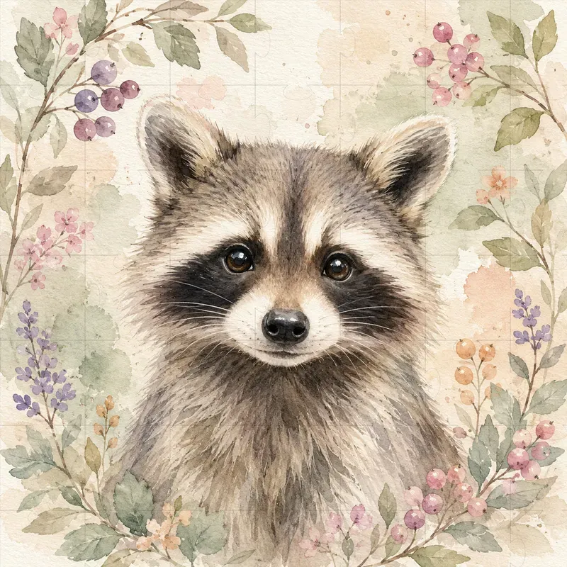 Hand Painted Forest Animal Nursery Art