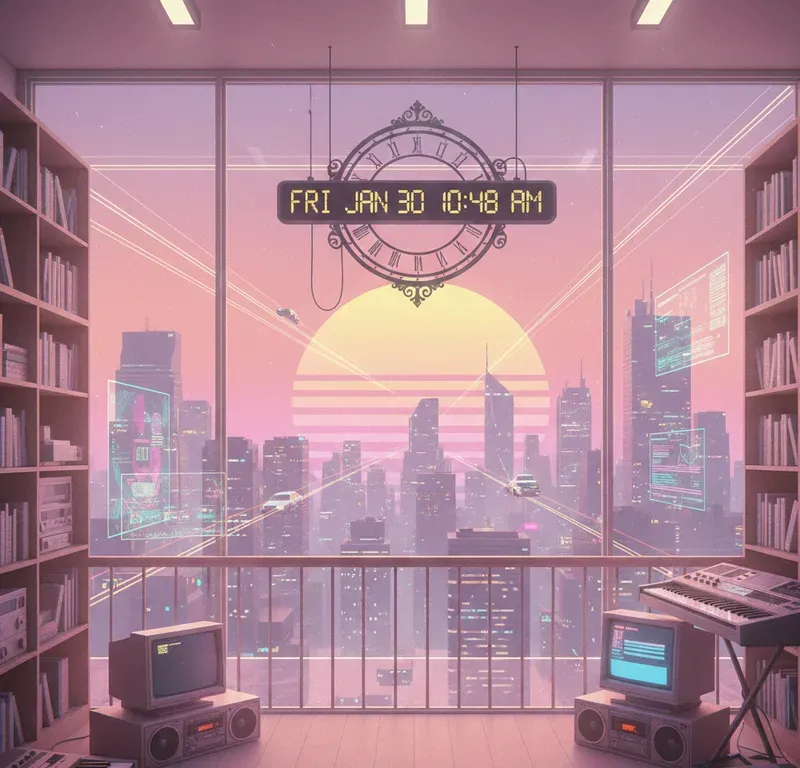Retrofuturistic Cozy Scenes
