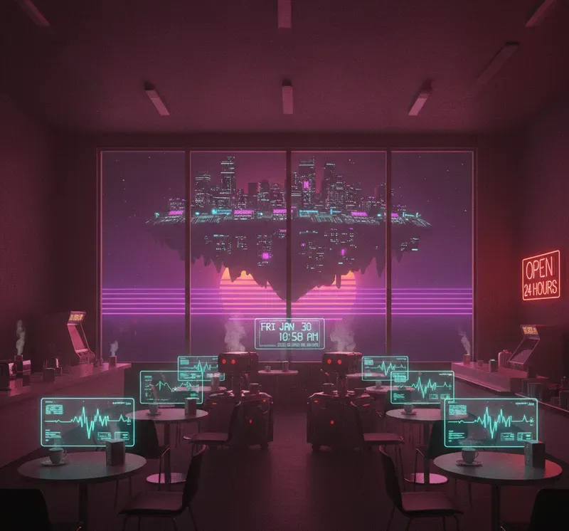 Retrofuturistic Cozy Scenes