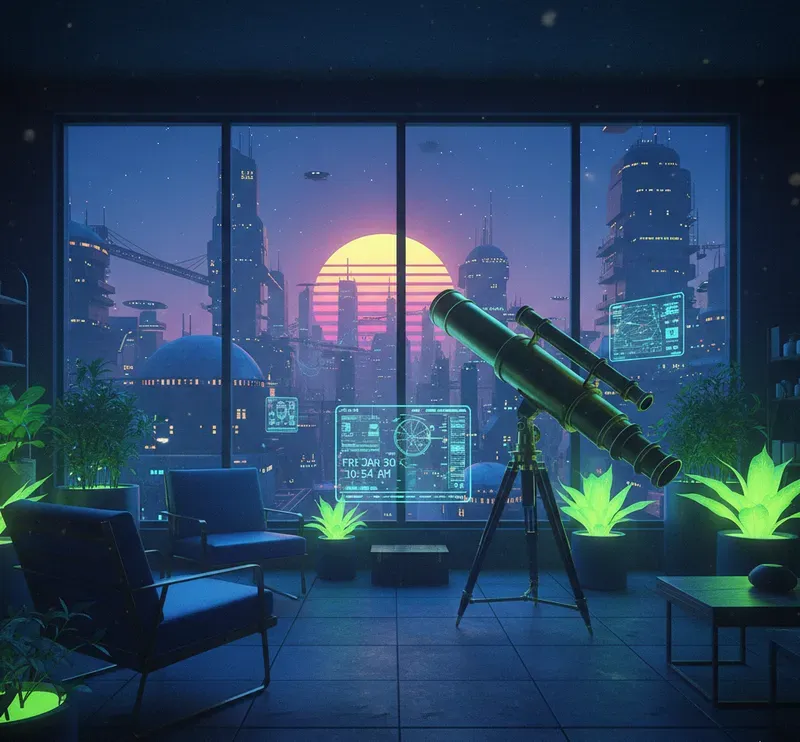 Retrofuturistic Cozy Scenes
